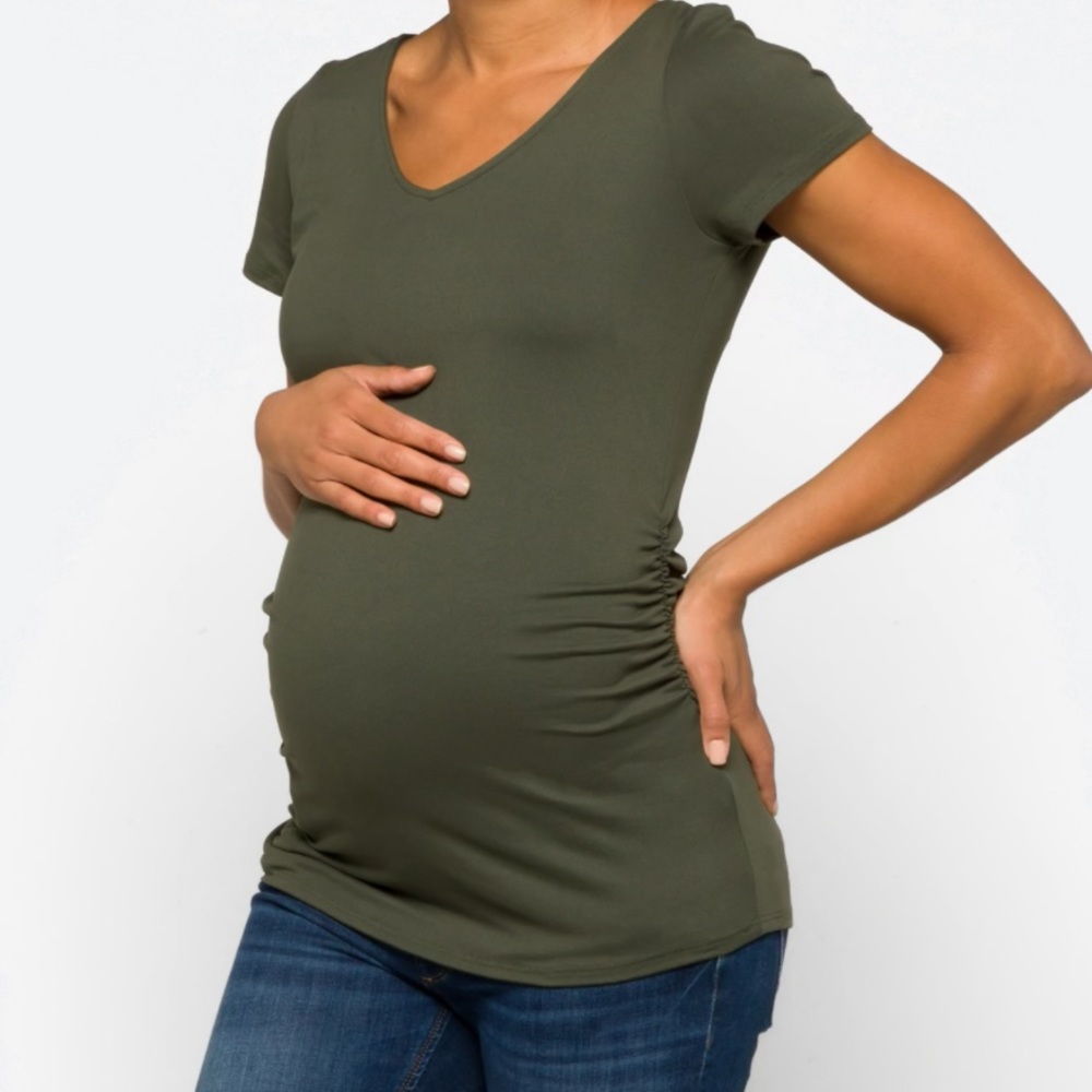 Full Moon-Sophia Maternity Back Detail Knit Top